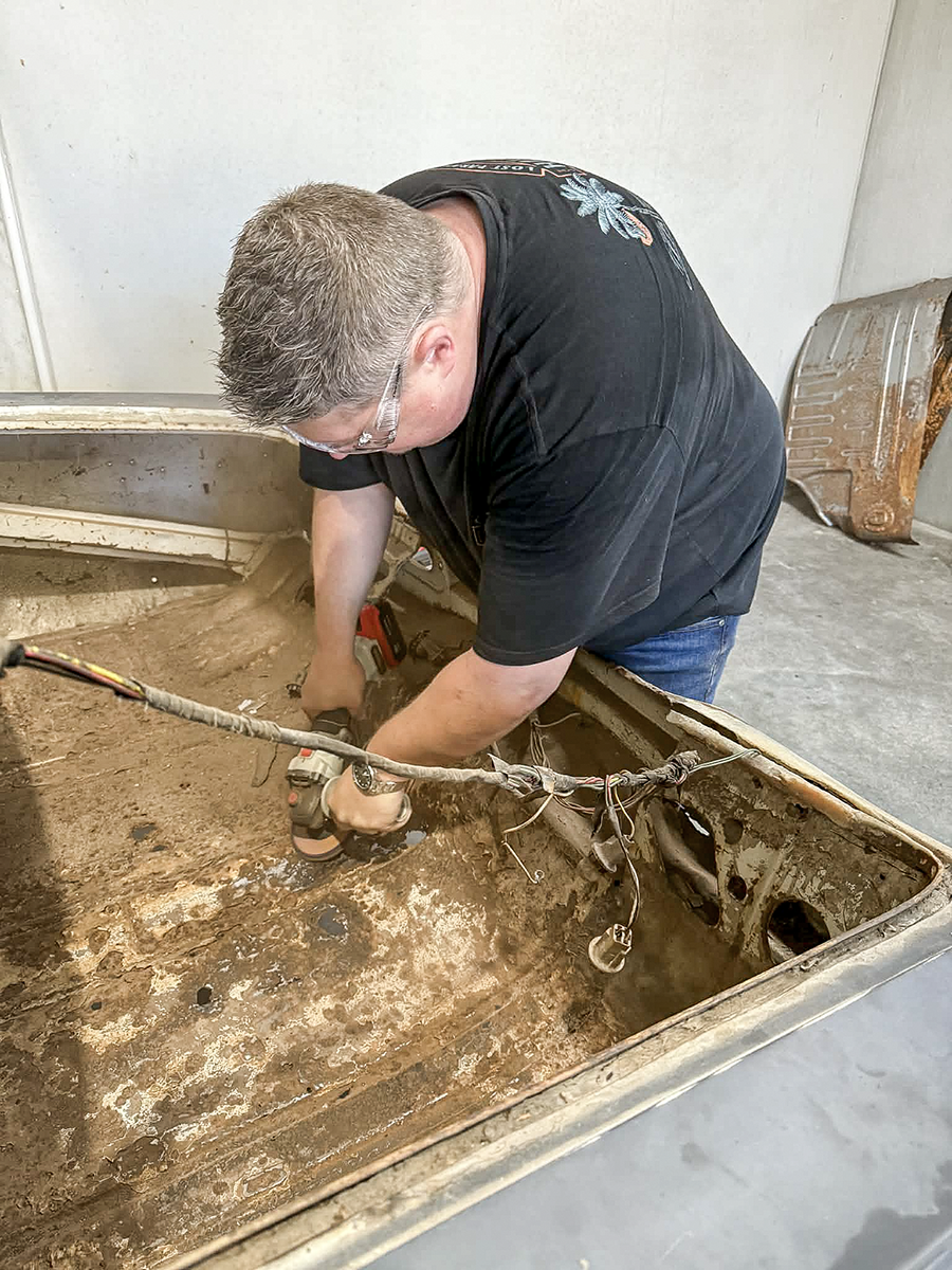 A workshop user making progress on a restoration project.
